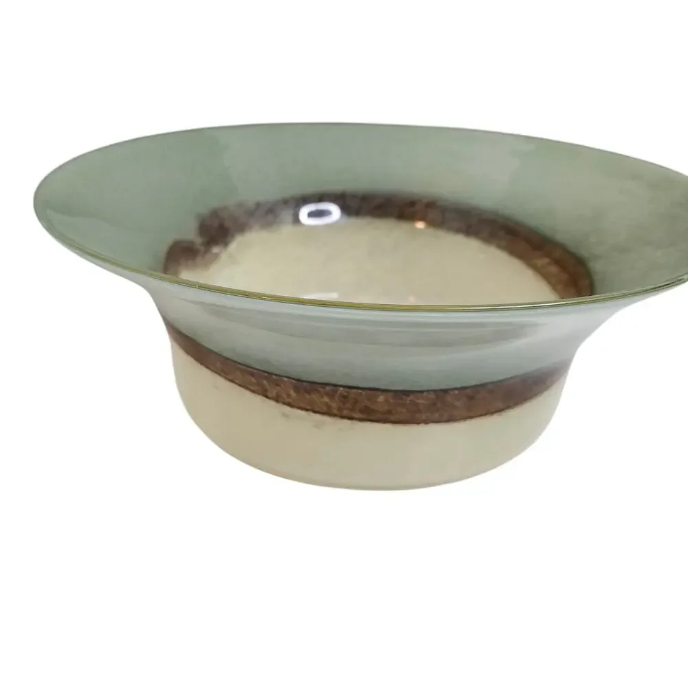 NWOB Vintage PartyLite Tranquility Glass Bowl Multi Use Southwestern Cottagecore - Picture 10 of 14